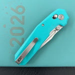 KUBEY Knife KU237G Carve Crossbarlock Tiffany Blue  Folding Knife