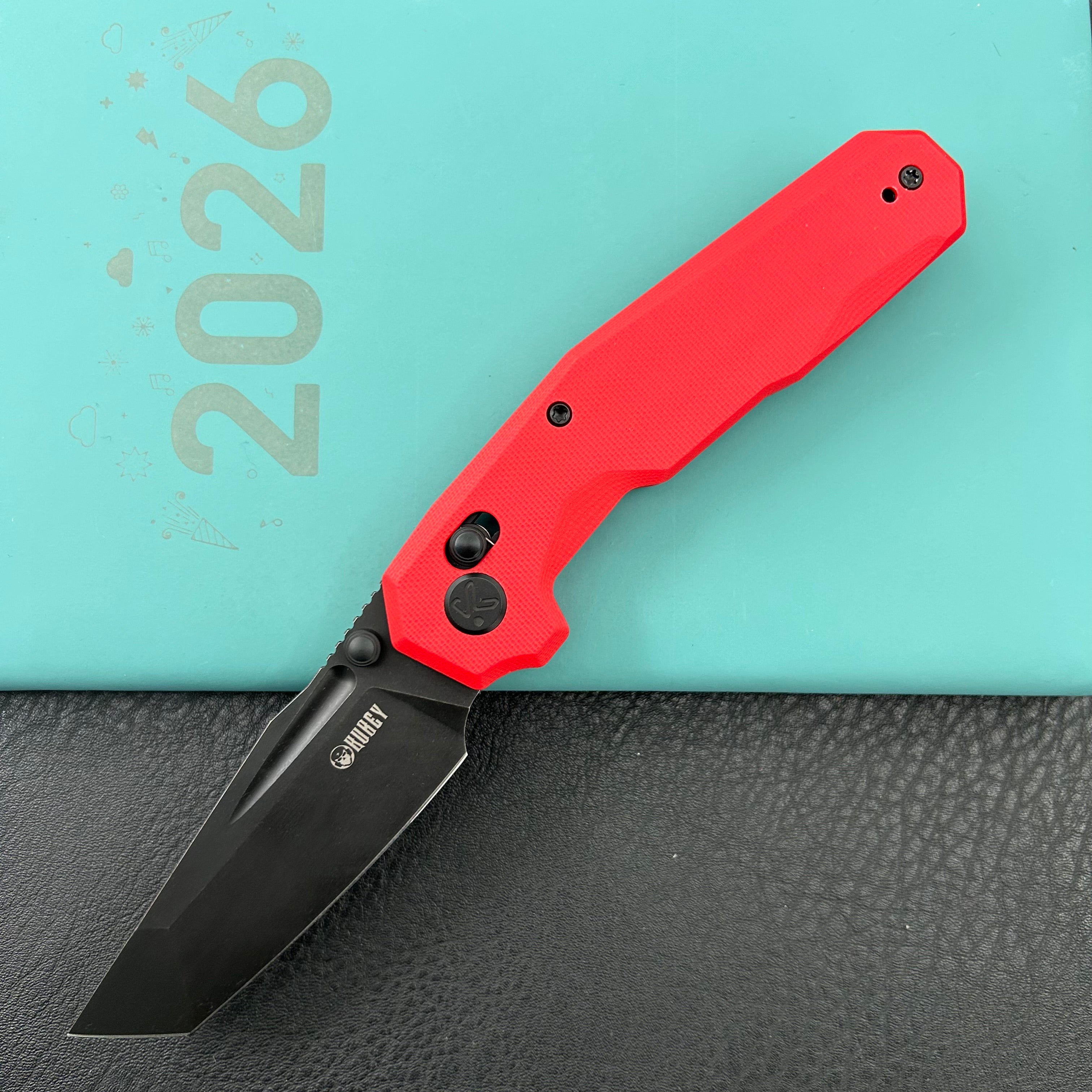 KUBEY Knife KU237D Carve Crossbarlock Black   Folding Knife