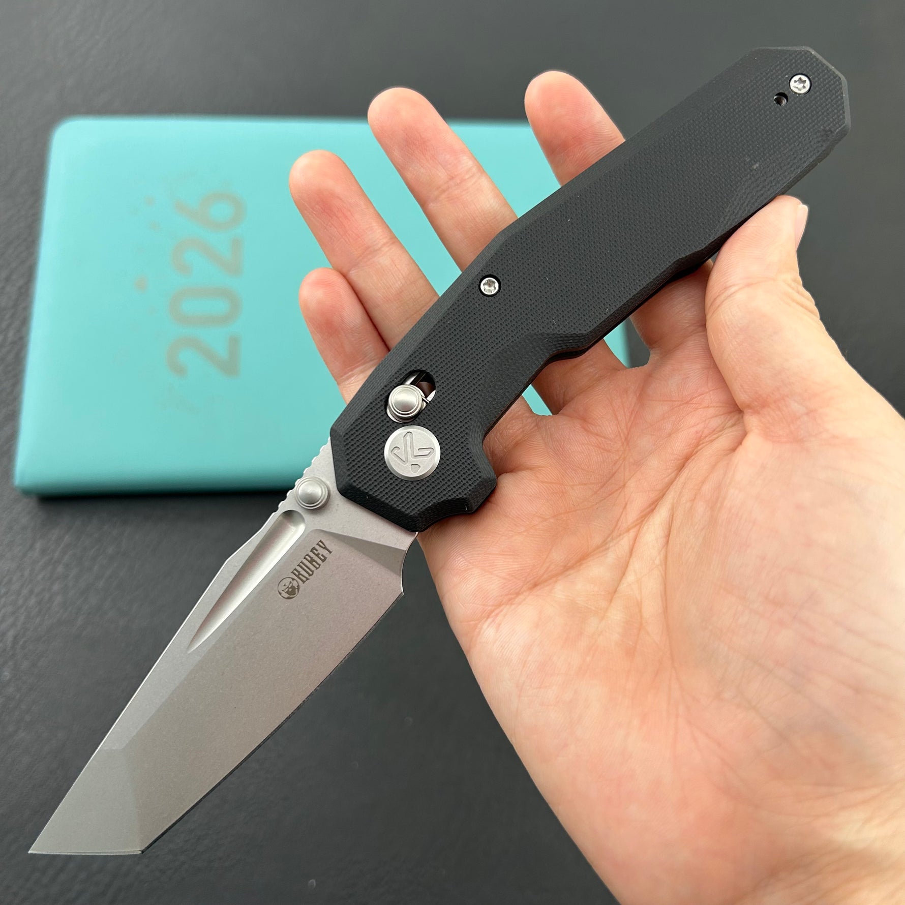 KUBEY Knife KU237A Carve Crossbarlock Black  Folding Knife