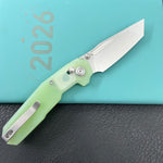 KUBEY Knife KU237F Carve Crossbarlock Jade  Folding Knife