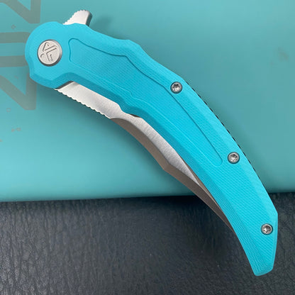 KU KNIVES KU346B Crest Pikal Linerlock Tiffany Blue Folding Knife