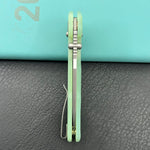 KUBEY Knife KU237F Carve Crossbarlock Jade  Folding Knife
