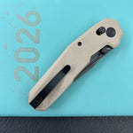 KUBEY Knife KU237C Carve Crossbarlock Black Tan  Folding Knife