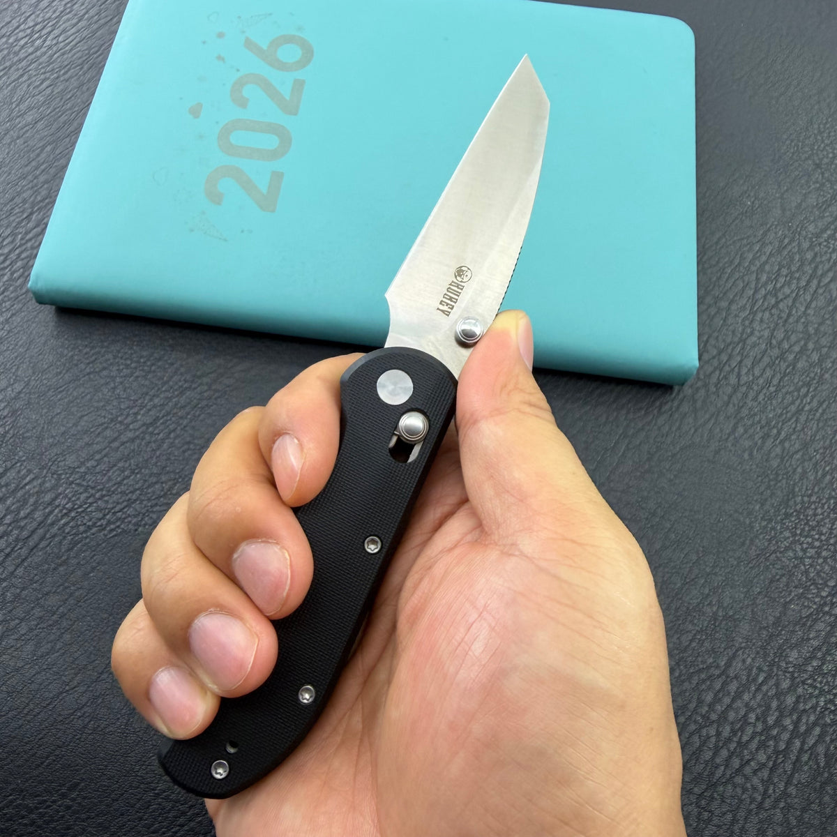 KUBEY Rook D2 G10 Crossbar Lock Folding Knife