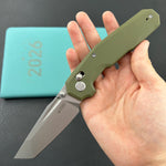 KUBEY Knife KU237B Carve Crossbarlock Green  Folding Knife