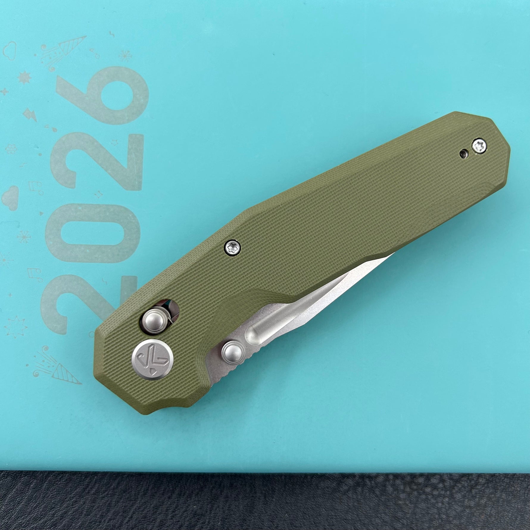 KUBEY Knife KU237B Carve Crossbarlock Green  Folding Knife