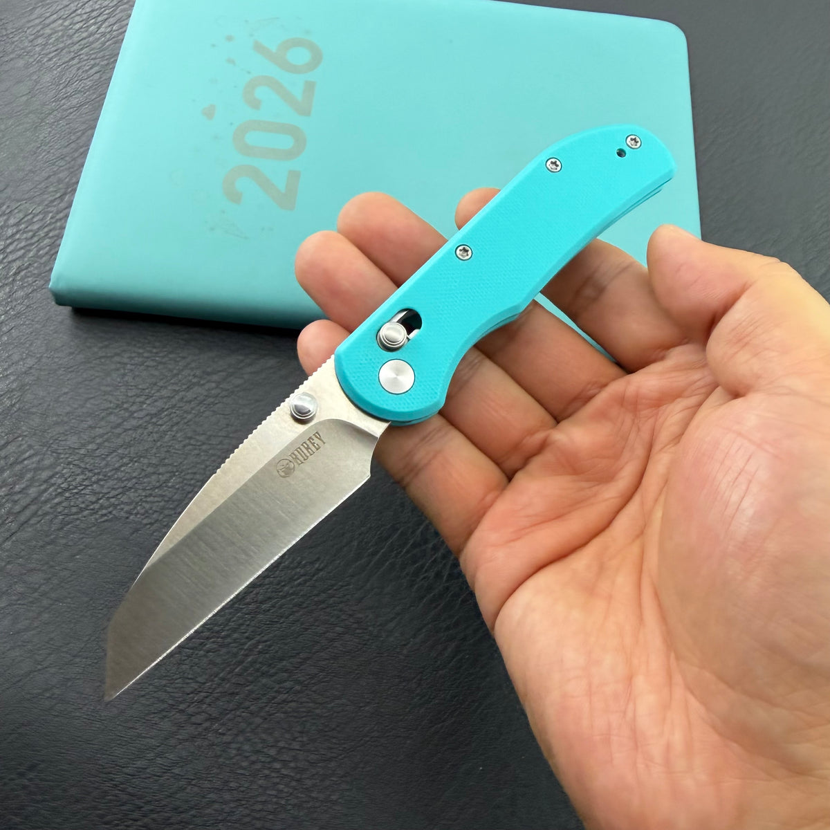 KUBEY Rook D2 G10 Crossbar Lock Folding Knife