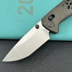 KB KNIVES KB326C Trillium Folding Knife DLC Titanium Handle 3.11'' Belt Satin M390 Blade