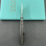 KB KNIVES KB326C Trillium Folding Knife DLC Titanium Handle 3.11'' Belt Satin M390 Blade
