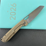 KB KNIVES KB339C Elang Frame Lock Folding Knife Black PVD Titanium Handle 3.86" DLC S35VN Blade