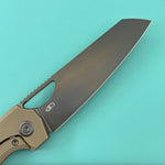KB KNIVES KB339C Elang Frame Lock Folding Knife Black PVD Titanium Handle 3.86" DLC S35VN Blade