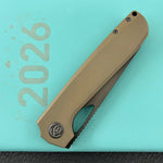 KB KNIVES KB339C Elang Frame Lock Folding Knife Black PVD Titanium Handle 3.86" DLC S35VN Blade