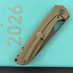 KB KNIVES KB339C Elang Frame Lock Folding Knife Black PVD Titanium Handle 3.86" DLC S35VN Blade