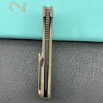 KB KNIVES KB339C Elang Frame Lock Folding Knife Black PVD Titanium Handle 3.86" DLC S35VN Blade