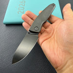 Kubey KB480C Cargo M390 Folding Knife Black PVD Titanium Handle