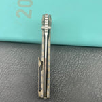 B KNIVES KB471B Albatross Tactical Folding Knife Flamed Titanium with Micro Milling 3.74" Silver Beadblast M390