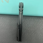 KB KNIVES KB471D Albatross Tactical Folding Knife Black PVD Titanium with Micro Milling 3.74" DLC M390