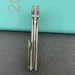 KB KNIVES KB471A Albatross Tactical Folding Knife Gray Titanium with Micro Milling 3.74" Silver Beadblast M390