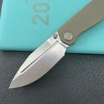 KB KNIVES KB471C Albatross Tactical Folding Knife Bronze Titanium with Micro Milling 3.74" Silver Beadblast M390