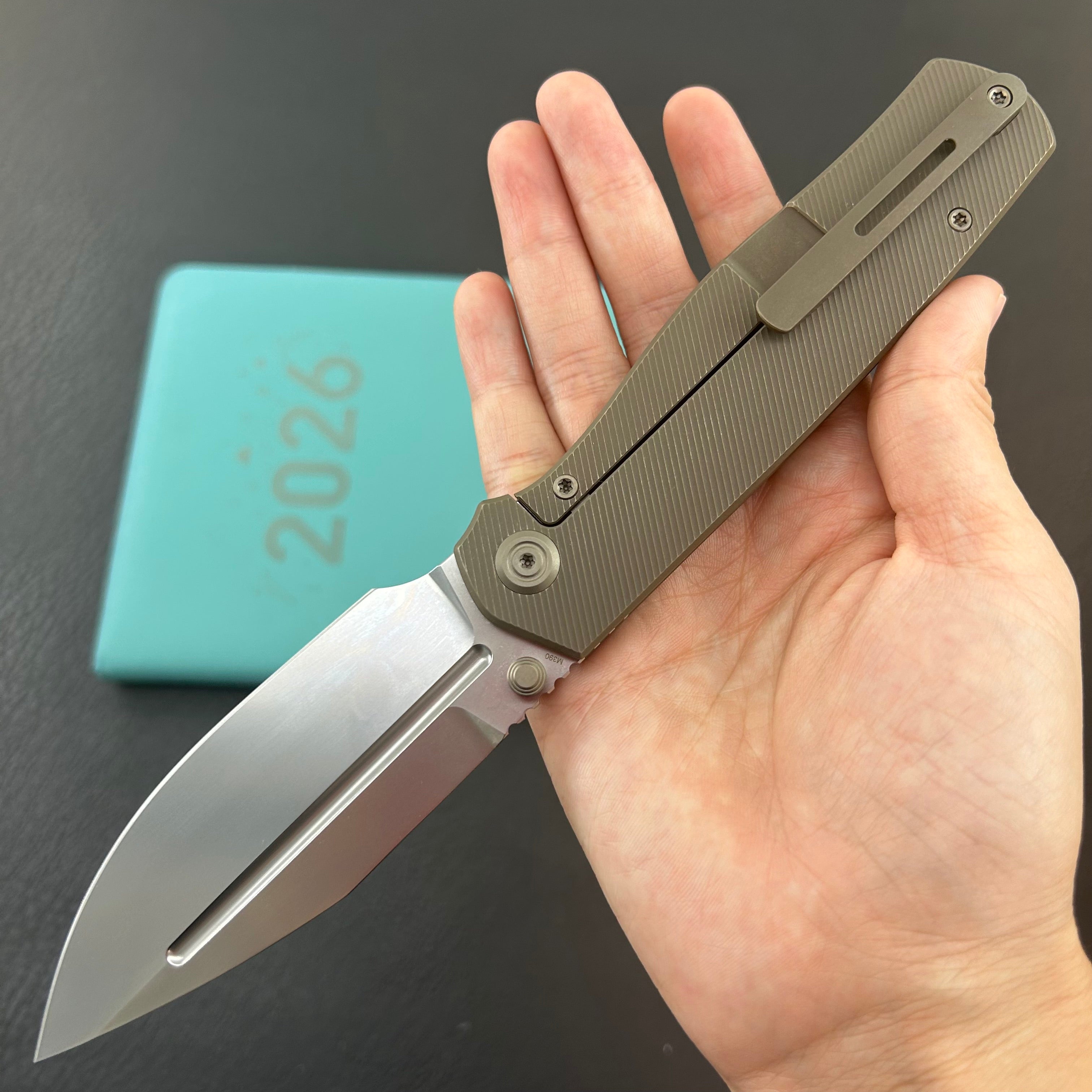 KB KNIVES KB471C Albatross Tactical Folding Knife Bronze Titanium