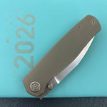 KB KNIVES KB471C Albatross Tactical Folding Knife Bronze Titanium with Micro Milling 3.74" Silver Beadblast M390