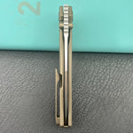 KB KNIVES KB471C Albatross Tactical Folding Knife Bronze Titanium with Micro Milling 3.74" Silver Beadblast M390