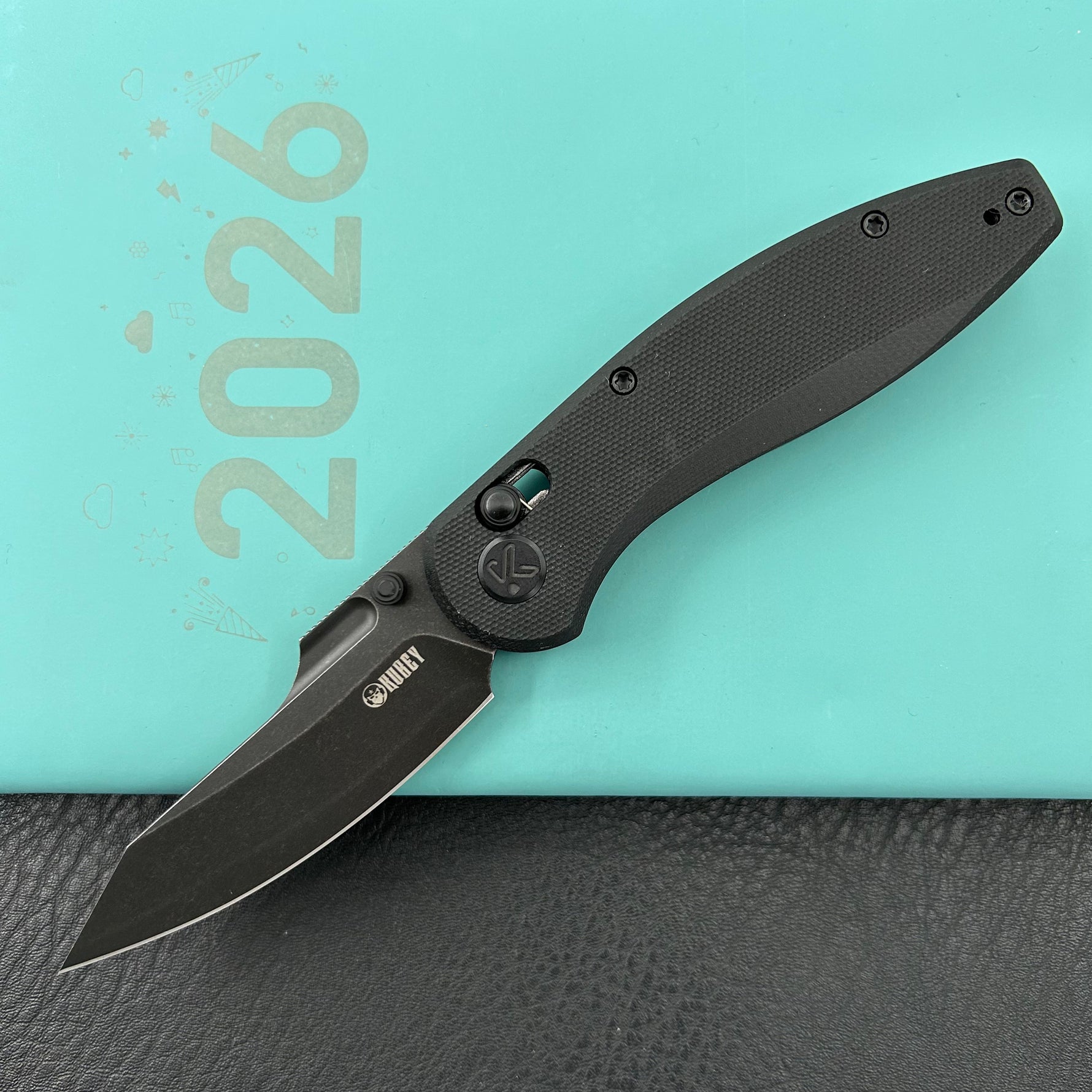 KUBEY Knife KU422D  Minor Crossbar Lock Blackout Folding Knife