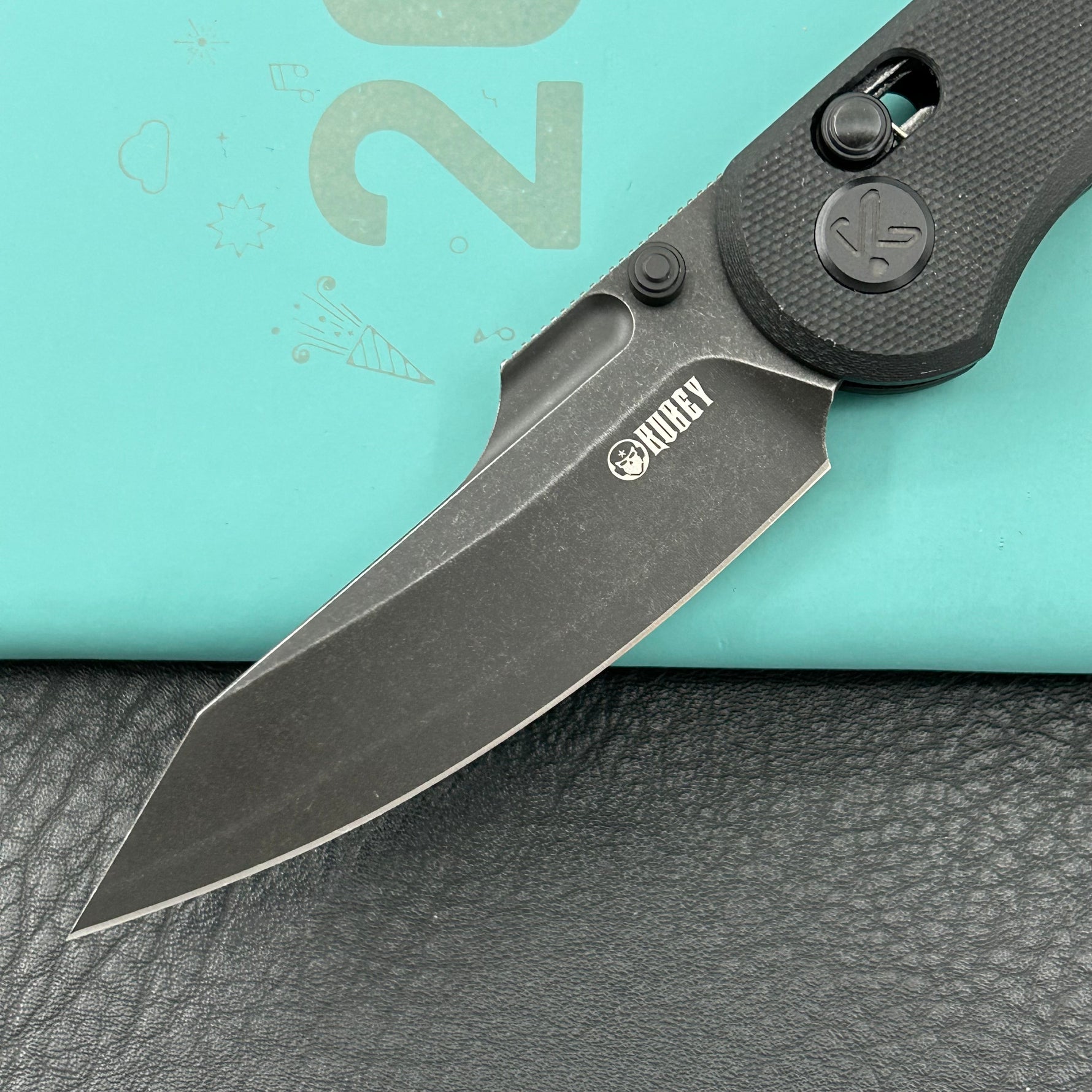 KUBEY Knife KU422D  Minor Crossbar Lock Blackout Folding Knife