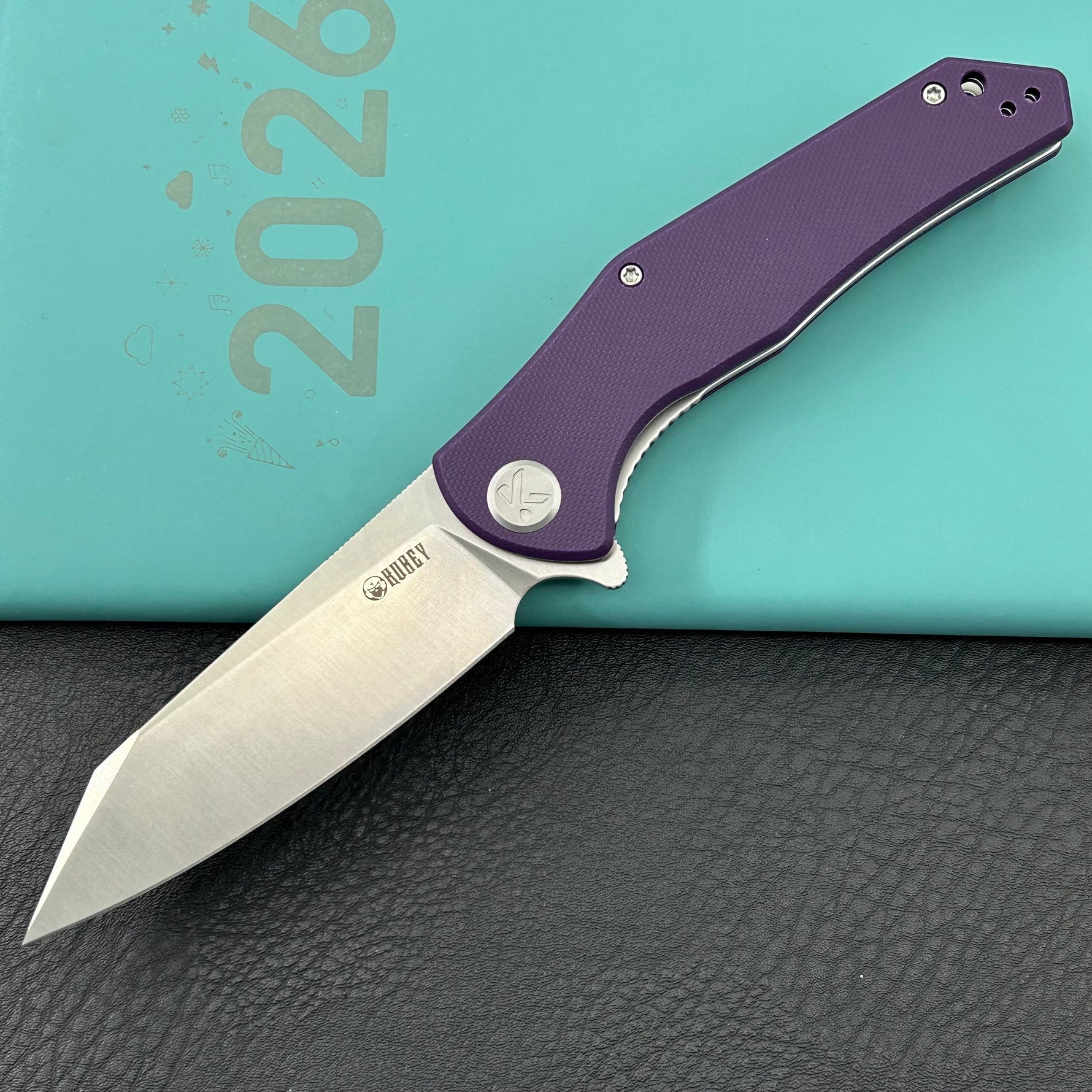 KUBEY Knife  KU158U Flash Linerlock Purple Folding knife Frame Locking