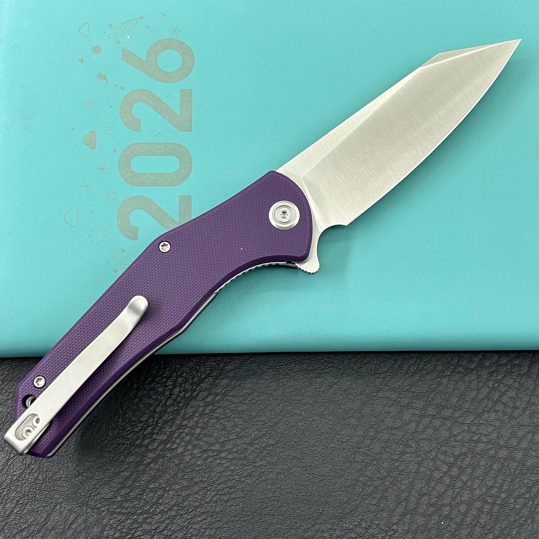 KUBEY Knife  KU158U Flash Linerlock Purple Folding knife Frame Locking