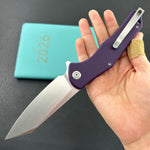 KUBEY Knife  KU158U Flash Linerlock Purple Folding knife Frame Locking