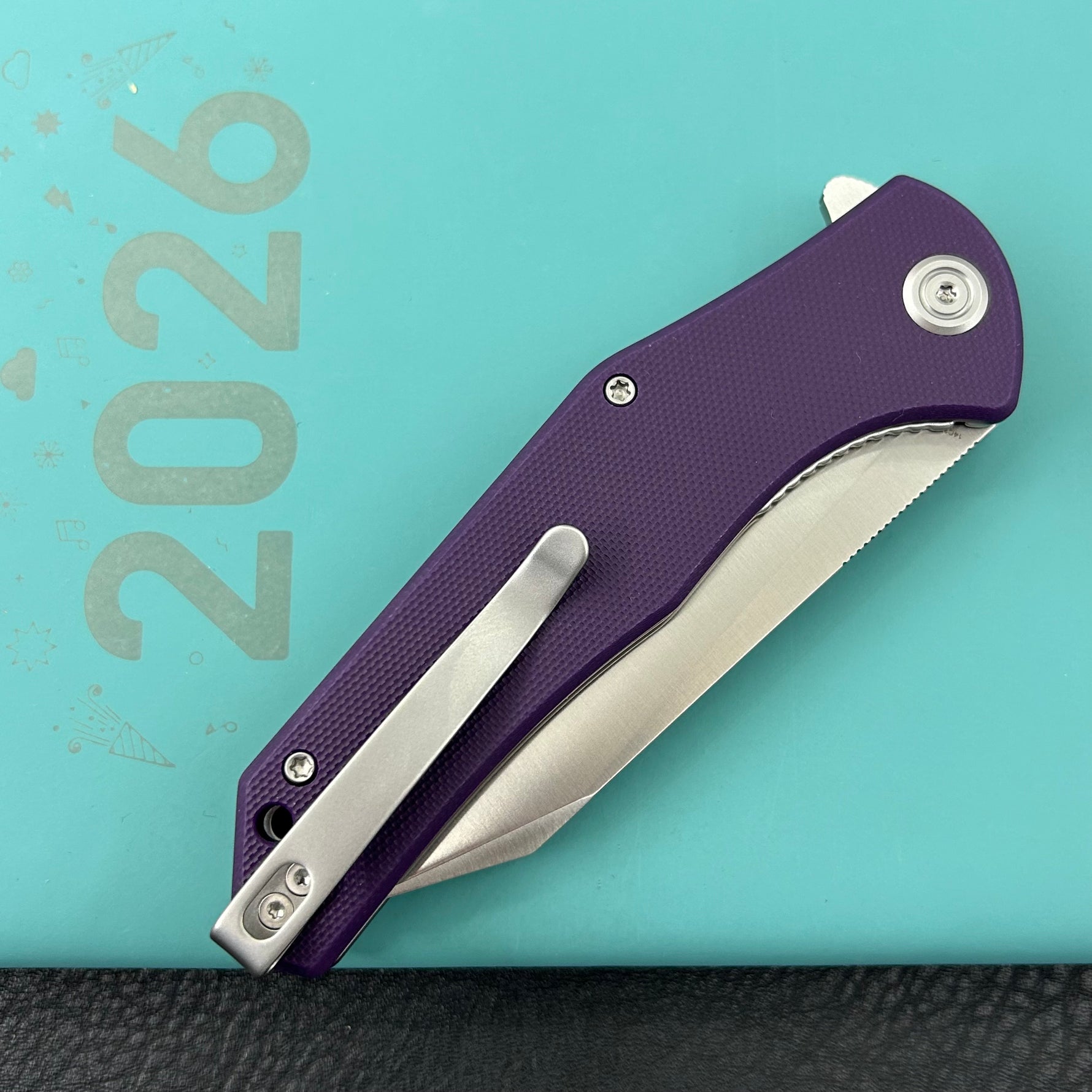 KUBEY Knife  KU158U Flash Linerlock Purple Folding knife Frame Locking