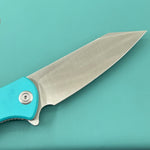 KUBEY Knife  KU158T Flash Linerlock Tiffany Blue Folding knife Frame Locking
