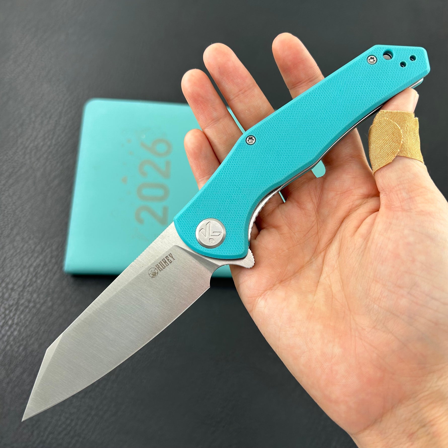 KUBEY Knife  KU158T Flash Linerlock Tiffany Blue Folding knife Frame Locking
