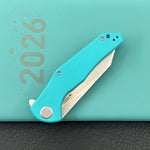 KUBEY Knife  KU158T Flash Linerlock Tiffany Blue Folding knife Frame Locking
