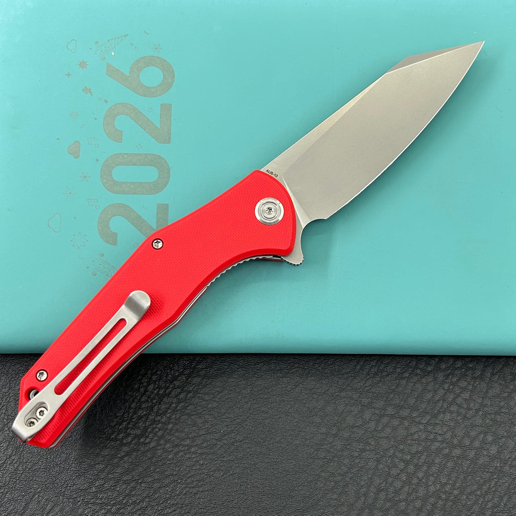 KUBEY Knife  KU158K Flash Linerlock Red Folding knife Frame Locking