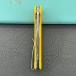 KUBEY Knife KU158S Flash Linerlock Yellow 14C28N Folding Knife