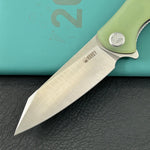 KUBEY Knife  KU158R Flash Linerlock Jade Folding knife Frame Locking