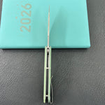 KUBEY Knife  KU158R Flash Linerlock Jade Folding knife Frame Locking