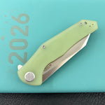 KUBEY Knife  KU158R Flash Linerlock Jade Folding knife Frame Locking