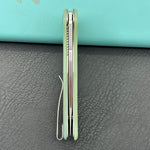 KUBEY Knife  KU158R Flash Linerlock Jade Folding knife Frame Locking