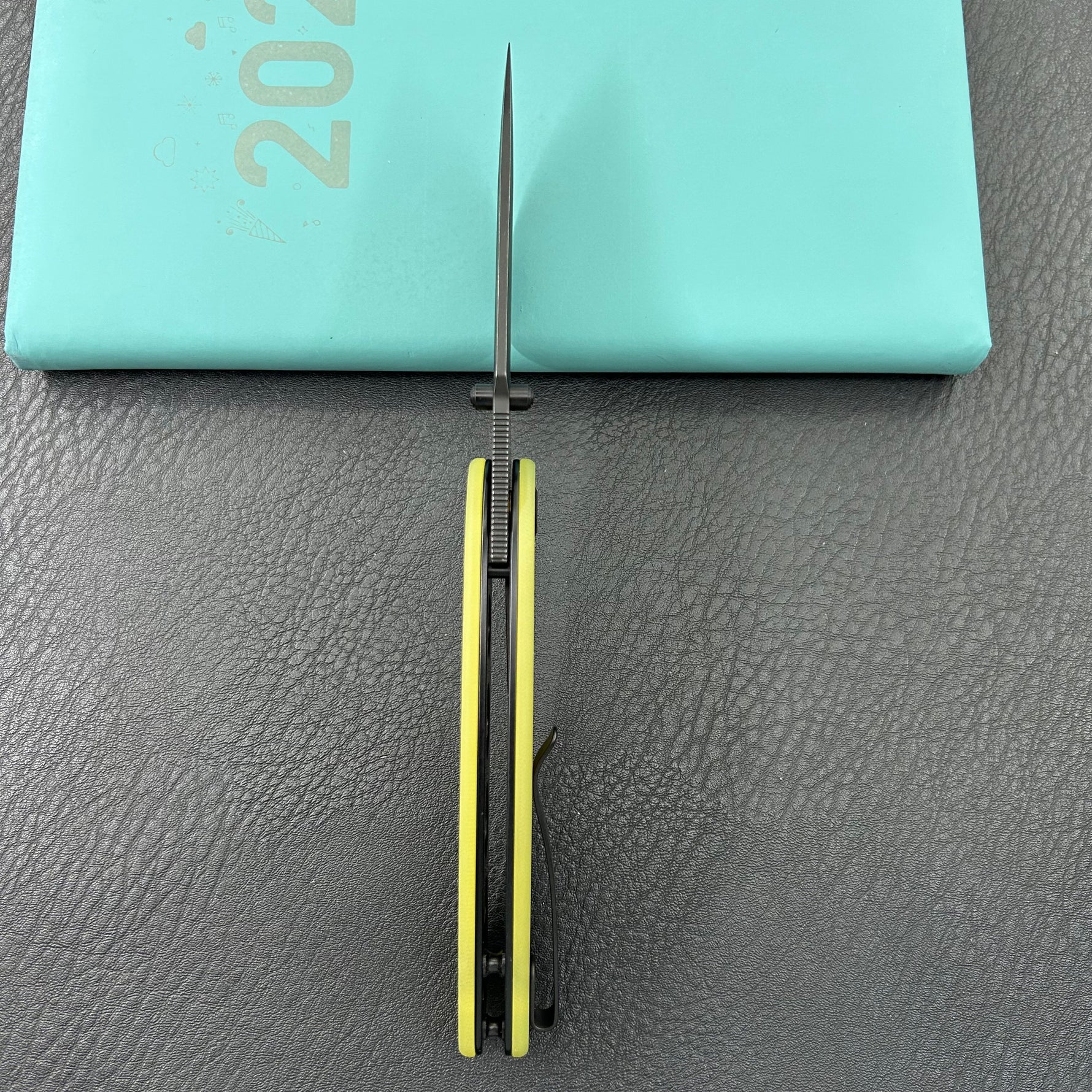 KUBEY Knife KU344O Momentum Linerlock Translucent Yellow D2 Folding Knife