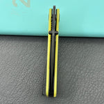 KUBEY Knife KU344O Momentum Linerlock Translucent Yellow D2 Folding Knife