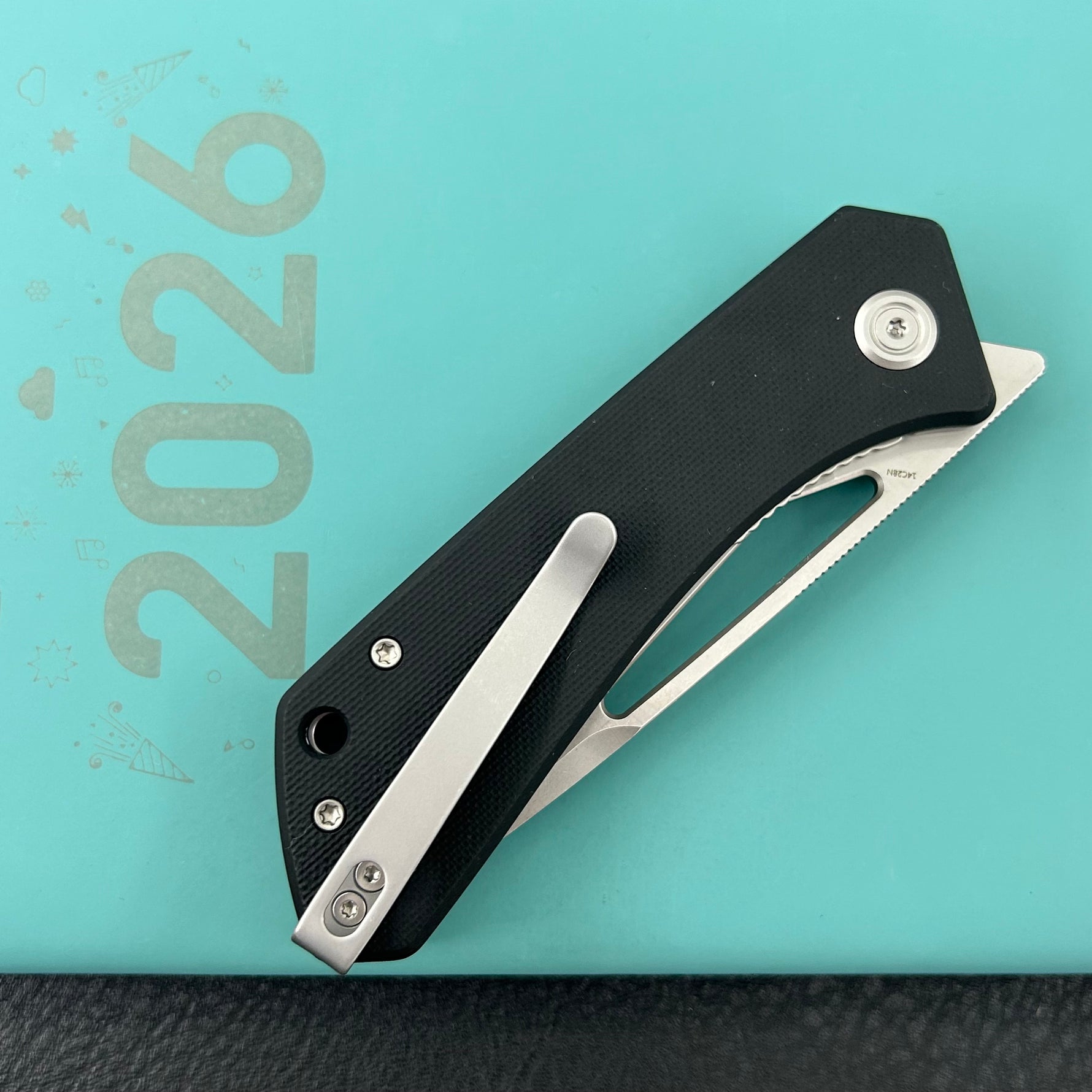 KUBEY Knife KU331L Thalia Linerlock Black 14C28N Folding Knife