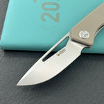 KUBEY Knife KU331R Thalia Linerlock Tan 14C28N Folding Knife
