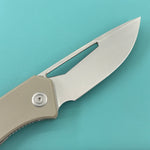 KUBEY Knife KU331R Thalia Linerlock Tan 14C28N Folding Knife