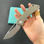 KUBEY Knife KU331R Thalia Linerlock Tan 14C28N Folding Knife