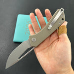 KUBEY Knife KU331R Thalia Linerlock Tan 14C28N Folding Knife
