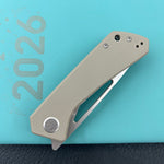 KUBEY Knife KU331R Thalia Linerlock Tan 14C28N Folding Knife