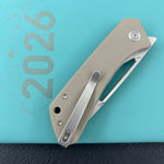 KUBEY Knife KU331R Thalia Linerlock Tan 14C28N Folding Knife
